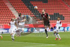 2.BL; FC Ingolstadt 04 - SG Dynamo Dresden; Nils Roeseler (13, FCI) köpft zu Nico Antonitsch (5, FCI) und der trifft zum 1:0 Tor Jubel Treffer