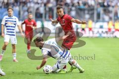 3. Liga; MSV Duisburg - FC Ingolstadt 04; Zweikampf Kampf um den Ball Marcel Costly (22, FCI) Coskun Can (27 MSV)