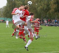 1.FC Nürnberg - FC Bayern II -Testspiel in Baar-Ebenahusen - links Dominik Reinhardt - mitte Marco Stier und rechts unten Christian Eigler