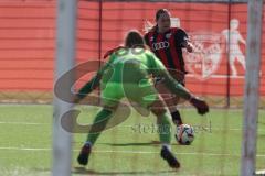 2. Bundesliga Frauen - Saison 2024/25 - FC Ingolstadt 04 Frauen - SC Sand - Pija Reininger (Nr.21 - FCI Frauen) - Baum Jule Torwart Sand - Foto: Meyer Jürgen