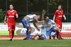Relegation - Saison 2022/2023 - TSV Baar/Ebenhausen - TV Münchsmünster - Der 0:1 Führungstreffer durch Moritz Feigl Münchsmünster - jubel - Dennis Fuchs weiss #8 Münchsmünster - - Foto: Meyer Jürgen