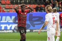 3. Liga; FC Ingolstadt 04 - FSV Zwickau; ärgert sich, vergebene Chance Moussa Doumbouya (27, FCI)