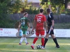 Landesliga - Saison 2026/27 - SV Manching - FC Memmingen II - Dominik Juric (Nr.19 - SV Manching) bekommt die gelbe Karte - XXXXX - Foto: Meyer Jürgen