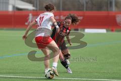 2. Bundesliga Frauen - Saison 2024/25 - FC Ingolstadt 04 Frauen - SC Freiburg II - Winter Mara (Nr.2 - FCI Frauen) - Scherer Nora weiss Freiburg - Foto: Meyer Jürgen