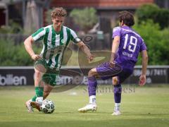 Landesliga - Freundschaftsspiel - Saison 2026/27 - SV Manching - TSV Karteth-Lappersdorf - Dominik Juric (Nr.18 - SV Manching) - Hofner Stefan lila Kareth - Lappersdorf  - Foto: Meyer Jürgen