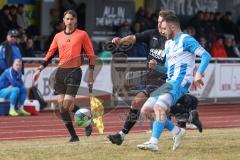 Bezirksliga - Saison 2024/25- TSV Gaimersheim - FC Aschheim - Lucas Goetz (Nr.5 - TSV Gaimersheim) - Christos Ketikidis weiss Aschheim - Foto: Meyer Jürgen