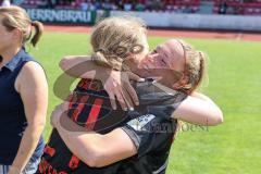 2. Frauen-Bundesliga - Saison 2021/2022 - FC Ingolstadt 04 - TSG 1899 Hoffenheim - Maier Ramona (#18 FCI) rechts - Wolfram Ann-Kathrin (#24 FCI) - Foto: Meyer Jürgen