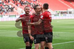 Relegation 1 - FC Ingolstadt 04 - VfL Osnabrück - Tor Jubel 1:0 Tobias Schröck (21, FCI) Filip Bilbija (35, FCI) Fatih Kaya (9, FCI)