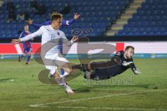 3. Liga - KFC Uerdingen 05 - FC Ingolstadt 04 - Dennis Eckert Ayensa (7, FCI) Tor Jubel, Torwart Jurjus Hidde (31 KFC)