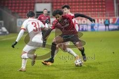 3. Liga - FC Ingolstadt 04 - Hallescher FC - Francisco Da Silva Caiuby (13, FCI) Landgraf Niklas (31 Halle) Gündüz Selim (9 Halle)