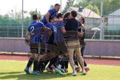 Kreisliga - Saison 2022/2023 - DJK Ingolstadt - SV Sandersdorf - Der 1:2 Führungstreffer durch Michael Detling blau Sandersdorf - jubel - Foto: Meyer Jürgen