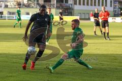 Testspiel - SV Manching - TSV Jetzendorf - Schäffler Alexander grün Jetzendorf  - Diallo Mamadou schwarz Manching - Foto: Jürgen Meyer