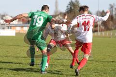 Bezirksliga - Saison 2023/24 - TSV Gaimersheim - FC Schwabing München -  - Nicolea Nechita (Nr.19 Gaimersheim) - Lasse Betthäuser weiss Schwabing - Foto: Meyer Jürgen