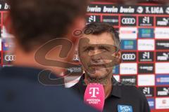 3.Liga - Saison 2023/2024 - FC Ingolstadt 04 -  1. FC Saarbrücken - Cheftrainer Michael Köllner (FCI) - im Interview mit Magenta Sport - Foto: Meyer Jürgen