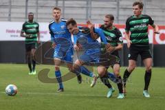 2.BL; Testspiel; FC Ingolstadt 04 - SpVgg Greuther Fürth; Angriff, Zweikampf Kampf um den Ball Dennis Eckert Ayensa (7, FCI) Christiansen Max (13 Fürth) Asta Simon (2 Fürth) Filip Bilbija (35, FCI)