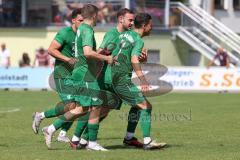 Bezirksliga - Saison 2024/25 - SV Manching - TSV Jetzendorf -Der 3:3 Ausgleichstreffer durch Marcel Posselt (Nr.19 - SV Manching) - jubel - XXXXX - Foto: Meyer Jürgen