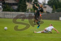 Bayernliga Süd - Saison 2021/2022 - FC Ingolstadt 04 II - SV Donaustauf - Riedl Fabio (#18 FCI) - Belmin Idrizovic Donaustauf weiss - Foto: Meyer Jürgen