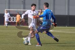 Bayernliga Nord - Saison 2024/25 - FC Ingolstadt 04 II - TSV Kornburg - Drakulic Ognjen weiss FCI - Ockert Arthur Torwart Kornbuch - Foto: Meyer Jürgen