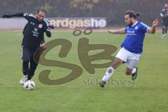 Kreisliga - Saison 2022/2023 - DJK Ingolstadt - Türk.SV Ingolstadt - Ibrahim Sahin schwarz Türk SV - Halil Akinci blau DJK Ing - Foto: Meyer Jürgen