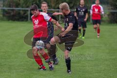 A-Klasse - Saison 2022/2023 - TSV Unsernherrn - TV 1911 Vohburg - Daniel Cenzato schwarz Unsernherrn - Andreas Keller rot Vohburg - Foto: Meyer Jürgen