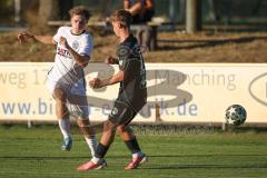 Landesliga - Saison 2026/27 - SV Manching - VFR Neuburg - Kevin Csatari (Nr.15 - SV Manching) - Lauber Leon weiss Neuburg - Foto: Meyer Jürgen