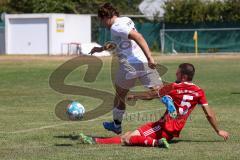 Kreisliga - Saison 2022/2023 - Türk.SV Ingolstadt - DJK Ingolstadt - Tom Staudenmeyer weiss DJK Ingolstadt - Eray Genc rot Türk.SV Ingolstadt - Foto: Meyer Jürgen