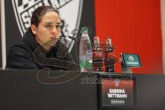 3. Liga; FC Ingolstadt 04 - Alemannia Aachen; Interview Pressekonferenz nach dem Spiel Cheftrainerin Sabrina Wittmann (FCI) Niederlage 0:3
