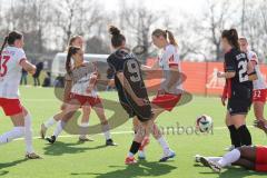2. Bundesliga Frauen - Saison 2024/25 - FC Ingolstadt 04 Frauen - SC Freiburg II - Der 1:0 Führungstreffer durch Emma Kusch (Nr.9 - FCI Frauen) - jubel - Sadikou Nailatou #18 Freiburg - Foto: Meyer Jürgen
