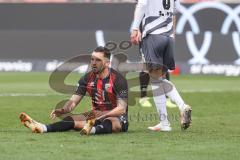 3. Liga; FC Ingolstadt 04 - SV Sandhausen; Torchance verpasst Pascal Testroet (37, FCI)