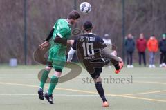 Kreisliga - Saison 2023/24 - FC Fatih Ingolstadt - SV Denkendorf - Fabian Hunsdorfer grün Denkendorf - Emre Arik schwarz Fatih - Foto: Meyer Jürgen