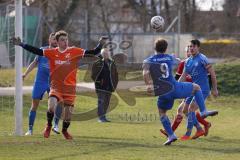 Kreisliga - Saison 2022/2023 - TSV Baar/Ebenhausen - SV Hundszell - Matthias Weinzierl blau #9 Hundszell - Markus Lindauer Torwart Ebenhausen - Foto: Meyer Jürgen