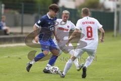 Kreisklasse - Saison 2023/2024 - TSV Großmehring - SV Buxheim - Fabio Münzhuber blau Großmehring - Josef Meier weiss Buxheim - Tobias Schmidt #8 weiss Buxheim - Foto: Meyer Jürgen