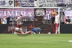 3. Liga; FC Ingolstadt 04 - VfL Osnabrück; Tor für Osnabrück 0:1 Enttäuschung bei den Schanzern Simon Lorenz (32, FCI) Georgios Antzoulas (6, FCI) Emre Gül (5, FCI) Torwart Kai Eisele (25, FCI) Max Besuschkow (17, FCI)