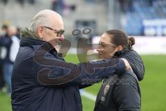3. Liga - Saison 2025/26 - Waldhof Mannheim  -  FC Ingolstadt 04 - Vorsitzender des Vorstandes Peter  Jackwerth (FC Ingolstadt 04) - Cheftrainerin Sabrina Wittmann (FC Ingolstadt 04) - Foto: Meyer Jürgen