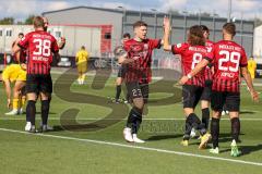 Freundschaftsspiel - Saison 2022/2023 - FC Ingolstadt 04 -  SpVgg Bayreuth - Derv 1:0 Führungstreffer durchn Patrick Schmidt (Nr.9 - FCI) - Jubel - David Kopacz (Nr.29 - FCI) - Foto: Meyer Jürgen