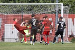 Bayernliga Süd - Saison 2021/2022 - FC Ingolstadt 04 II - SpVgg Hangkofen - Meikis Fabio (#19 FCI) mit dem 1:2 Anschluss treffer - jubel -  - Götzendörfer Mario (#23 FCI) - Sebastian Meier Torwart Hangkofen - Foto: Meyer Jürgen