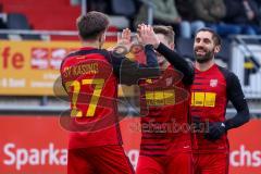 Bezirksliga - SV Kasing - SV Dornach - Der 1:0 Führungstreffer durch Martin Oblinger #10 Kasing - Jubel -  Jan Witek #27 Kasing - Fabian Reichenberger #23 Kasing - Foto: Jürgen Meyer