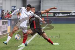 3. Liga; SV Wehen Wiesbaden - FC Ingolstadt 04; Zweikampf Kampf um den Ball David Udogu (47, FCI) Ezeh Brooklyn (37 SVW)