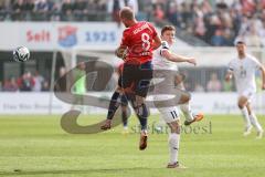 3. Liga; SpVgg Unterhaching - FC Ingolstadt 04; Zweikampf Kampf um den Ball Sebastian Grönning (11, FCI) Stiefler Manuel (8 SpVgg)