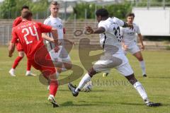 Bayernliga Nord - Saison 2023/24 - FC Ingolstadt 04 II - TSV Abtswind - Fabio Riedl (Nr.24 - FCI) - Tuda Jayson weiss Abtswind - Foto: Meyer Jürgen