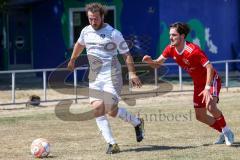Kreisliga - Saison 2022/2023 - Türk.SV Ingolstadt - DJK Ingolstadt - Halil Akinci weiss DJK Ingolstadt - Eray Genc rot Türk.SV Ing.- Foto: Meyer Jürgen