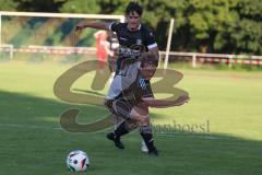 Bezirksliga - Saison 2025/26 - TSV Ober./Unterhaunstadt - VFR Garching - Oliver Günther - TSV Ober-/Unterh.stadt) - Luca Monetti schwarz Garching - Foto: Meyer Jürgen