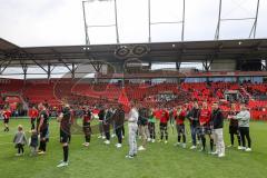 2.BL; FC Ingolstadt 04 - FC Hansa Rostock; Spiel ist aus, 0:0 unentschieden, das Team verabschiedet sich im letzten Heimspiel von den Fans