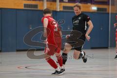 Hallenturnier MTV Ingolstadt - Saison 2025/26 - Türkisch SV Ingolstadt - SV Manching - Rainer Meisinger (Nr.8 - SV Manching) - Johann Rybalko rot Türkisch - Foto: Meyer Jürgen