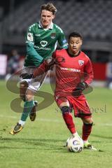 3. Liga; 1. FC Schweinfurt 05 - FC Ingolstadt 04; Emilio Kehrer (44, FCI) Zweikampf Kampf um den Ball