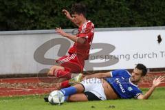 Kreisklasse - Saison 2023/2024 - TSV Ingolstadt Nord - TSV Kösching- Giovanni Di Terlizzi blau - Simon Ostermeier rot Kösching - Foto: Meyer Jürgen