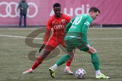 Freundschaftsspiel - Saison 2022/2023 - FC Ingolstadt 04 - VFB Eichstätt - Nduka Donald (Nr.4 - Fc Ingolstadt 04 II) - Fabian Eberle grün Eichstätt - Foto: Meyer Jürgen