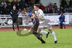 Kreisliga - Saison 2022/2023 - TSV Gaimersheim - FC Sandersdorf - Manuel Bittlmayer weiss Gaimersheim - Christian Winkler blau Sandersdorf - Foto: Meyer Jürgen