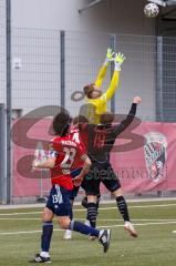 Bayernliga Süd - Saison 2021/2022 - FC Ingolstadt 04 II -  SpVgg Unterhaching - Kevin Darmstädter Torwart Haching - Fabio Meikis #19 FCI - Foto: Meyer Jürgen