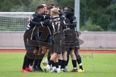 Bezirksliga - Saison 2022/2023 -FC Fatih Ingolstadt - SVN München - Roin Koblianidze schwarz Fatih trifft zum 1:0 Führungstreffer - Jubel - Foto: Meyer Jürgen